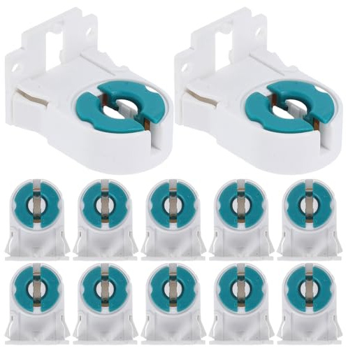 FUOYLOO Lot de 14 douilles pour tubes fluorescents T8 : douilles à vis non shuntées, culot G13, de type « tombstone » pour tubes fluorescents.