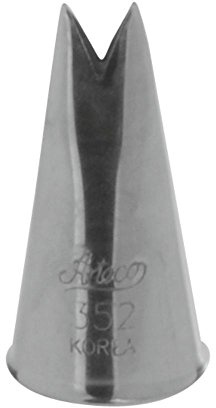Ateco V-Cut Essex Leaf Decorating Tip #352 in Silber aus Edelstahl
