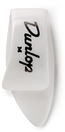 Dunlop 9012 Bag of 12 thumb plectrums left hand medium white