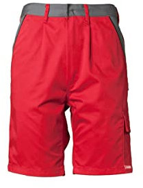 Planam 2376068 Highline Shorts, Rot/Schiefer/Schwarz, Größe 4XL