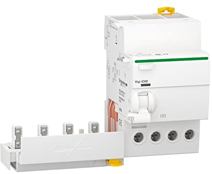 Schneider Electric a9q11425 Vigi iC60, 4P, 25 A, 30 Ma, Class AC Differential Block