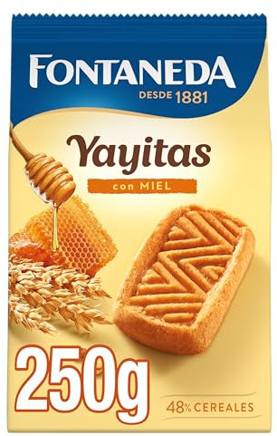 Fontaneda Yayitas Galletas con Miel, Deliciosas y Crujientes, deliciosas para Desayuno, 250 g