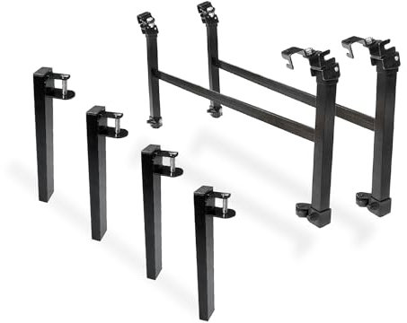 Jeu de 4 Pieds pour lit gigogne, sommier Partie Haute et 2 Pieds pliants pour sommier Partie Basse - lit de 80 cm, avec Tube de sommier 40 x 30 - Cuens