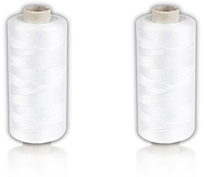 2 Stück Spulen a. 500 m Nähgarn / Syngarn Garn Garne Polyester für die Nähmaschine weiß ,ka0475