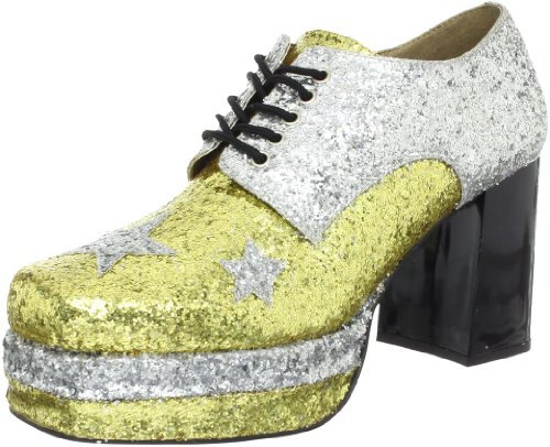 Pleaser Glamrock-02, Herren SchnürHalbschuhe, Silber (silver-gold), 45.5
