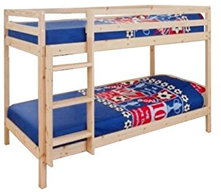 Comfy Living 3ft Single Wooden Pine Bunk Bed Zara