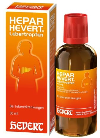 Hepar Hevert Lebertropfen, 50 ml Lösung | zur Behandlung von Leberfunktionsstörungen