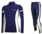 Airtracks Herren Winter Laufset Thermo Laufhose Lang Laufshirt Langarm Sweatshirt Fleece Funktionsshirt Sport Langarmshirt Jogginghose Leggins - blau - M