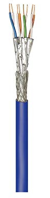 Goobay 91894 CAT 7A+ Netzwerkkabel, S/FTP (PiMF), 250m Blau/Schwarz