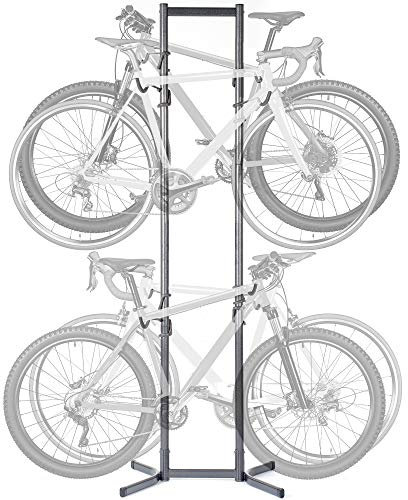 Delta Cycle & Home Bike Storage Rack Hook Holder, Delta Cycle Canaletto-Portabici per 4 Biciclette, per Garage Moderno Unisex-Adulto, Grigio, Standard