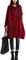 Youlee Frauen Rollkragen Plaid A-Linie Stricken Kleid Rot M