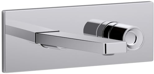Mitigeur de lavabo COMPOSED chrome pour installation murale, sans bonde de vidage, design contemporain