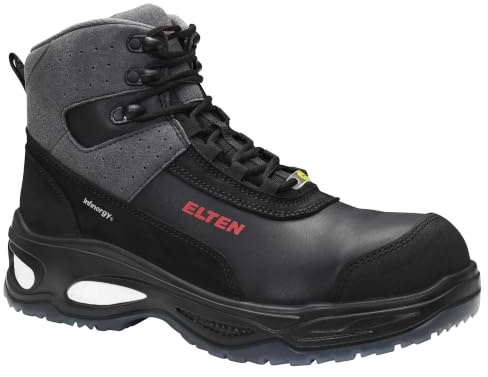 ELTEN MILES Mid ESD S3 | Sicherheitsschuhe für Damen & Herren, Kunststoffkappe, leicht, atmungsaktiv, Gr. 47