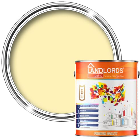 Landlords Weather Shield Smooth Masonry Paint | Storm Proof, Scrub Resistance & Waterproof | Weatherproof Technology Designed with Acrylic Resin for Ultimate Protection 2.5L Light Yellow