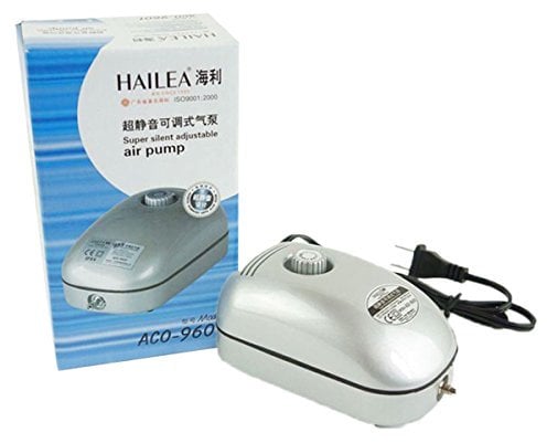 Hailea ACO-9601 2.0w Aquarium Adjustable Air Pump with Accessories for Fish Tank Hydroponics Systems 192LPH