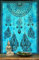 GURU SHOP Boho-Style Wandbehang, Indische Tagesdecke - Chakra Traumfänger/Türkis, Baumwolle, 190x140x0 cm