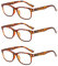 Suertree Lesebrille Anti Blue Light Computer Brille Frauen Männer Reader Blocking 3 Pack 3.0X Braun BM162