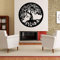 Baum des Lebens - Yggdrasil - Wandaufkleber Wandtattoo TREE OF LIFE Sticker Aufkleber - erhältlich in vielen Farben (Schwarz, 80 x 80 cm)