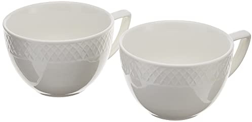 Wilmax WL-880109/2C Jumbo Lot de 2 gobelets en porcelaine Blanc Capacité 500 ml