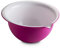 Omada Design Rührschüssel 2 L, Schüssel 25x23,5x13 cm aus Polypropylen und integrierten antimikrobiellen Mitteln eliminiert Bakterien und Pilze. Made in Italy, Linea Sanaliving, Weiß Fuchsie