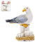 CREATIV DISCOUNT Miniatur Möwe auf Pfahl, ca. 6cm