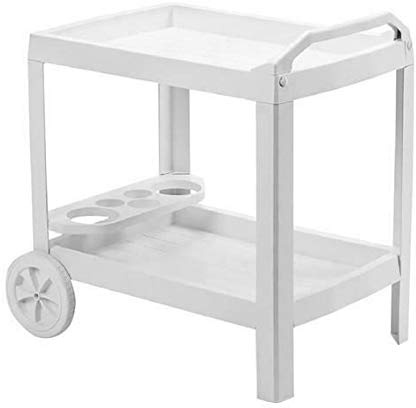 Servierwagen aus Kunststoff weiß