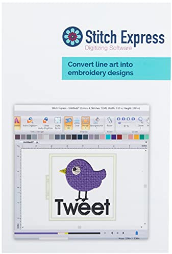 Brother SAEXPRESS-Stitch Express (Auto Digitizing Software), Kunststoff Edelstahl, ohne