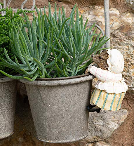 Pot Buddies Beatrix Potter Mrs. Tiggy-Winkle Figure Plant Pot Hanger - Handmade Garden Ornament - Decorative Flower Planter Figurine