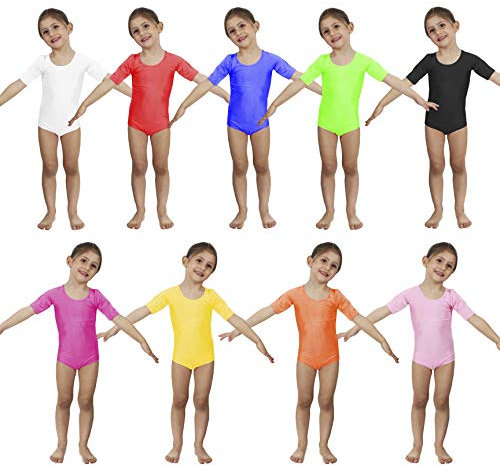 Pegasus Body In Lycra Mezza Manica vari colori Danza Recite Made in Italy (fucsia, 3° 3/4 anni)