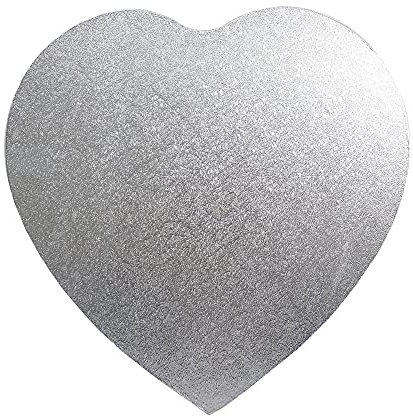 The Cake Decorating Co. Silver Heart 3mm Cake Board 12 (30.48cm)