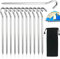 Piquetas para Tienda de campaña,18 Piezas 18 cm piquetas Camping Estacas de Tiendas de Campaña,Clavos de Tienda de Aleación de Aluminio Ideal para jardín,Camping,Pesca y Carpas