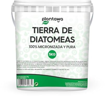 PLANTAWA Tierra de Diatomeas 5 kg | Polvo Ultrafino de Alta Pureza | Materia Prima Natural Sin Tratamientos Químicos | Tierra de diatomeas micronizada, Alta Capacidad de Absorción