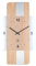 Natuhr Holz Metall Glas Wanduhr - Fusion - geräuscharm Quarz-Uhrwerk plastikfrei verpackt (Buche geölt/Edelstahl Auflage)