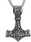 AFSTALR Wikinger Schmuck Herren Halskette Thors Hammer Halskette - Nordische Mythologie Mjolnir Wikinger Runen Hammer Edelstahl kette Viking Geschenke für Männer 60cm Silber