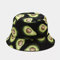 Mode Hüte Avocado Bedruckte Eimermütze Baumwolle Fischerhut Solarhut Outdoor Reisehut für Männer und Frauen Gifts for Christmas