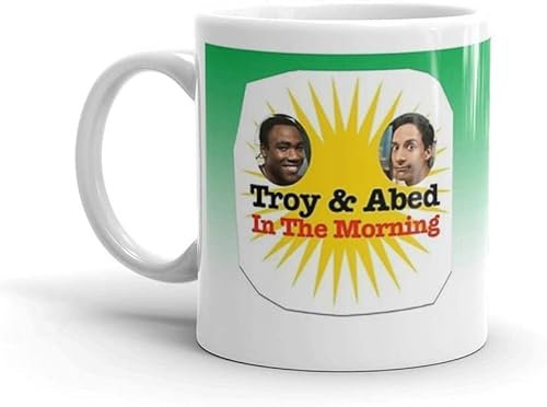 Troy und Abed in The Morning - Community - Lustige Parodie Tasse - Glänzende Keramik Fototasse