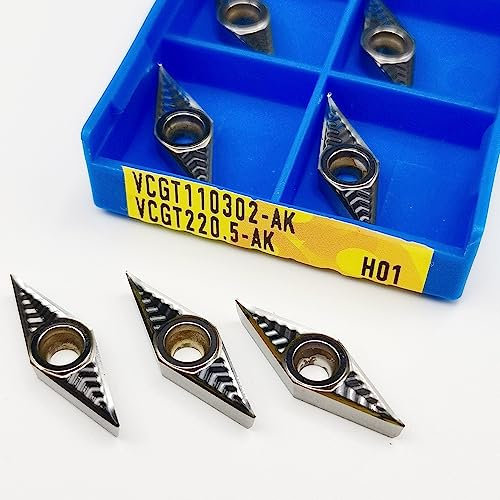 UANGLI 10 stücke Äußere Nuten Drehen Werkzeug CNC VCGT110302 -AK HO1 Metall Drehmaschine Werkzeug Harte Legierung Hartmetall Einsatz Fräser VCGT 110302