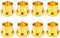 Hi-End RCA Staubkappen, 8X Vergoldete RCA Noise Stopper Caps RCA Cover Caps RCA Jack Caps RCA Socket Caps RCA Protective Cover for RCA Chassis RCA Plug Jacks to Prevent Dirt, EMI, RFI