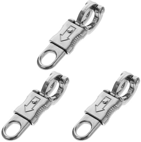 ULTECHNOVO 3 ganchos de pánico ecuestre para evitar el pánico de ojo fijo con broche de pánico de ojo fijo para volver al aire libre, ganchos colgantes de liberación rápida, gancho de pánico de