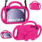 SINSO Funda para Samsung Galaxy Tab A9 de 8.7 pulgadas 2023, Galaxy Tab A7 Lite, con correa para el hombro, duradera y ligera, soporte a prueba de niños para Galaxy Tab A9 y Tab A7 Lite 2021, rosa