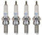 4x Zündkerze CR9E – Zündkerzen Set für Motorrad, Roller & Scooter – passend für Adiva AD 250, Benelli TNT 899/1130, Tornado, Tre-K, Gas Gas EC 250/300 F u.v.m.