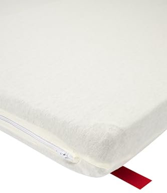 Meyco Baby Matratzenbezug für Reisebetten - 60x120cm - Spannbetttuch Reisebettmatratze - 100% Baumwolle - Oeko Tex Zertifiziert - hautfreundlich - waschbar & trocknergeeignet - Deluxe - Cremeweiß
