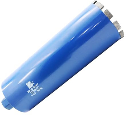 Wet Diamond Core Drill Bits 5/127mm - BRSCHNITT Concrete Core Drill Bit, 1-1/4-7 Thread Core Bit Turbo Laser Welded Segments with Rebar, Brick, Block, Masonry, Stone