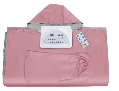 Dremdo Couverture De Sauna, Couverture De Sauna Infrarouge Lointain Oxford Tissu sans Odeur Accueil Sauna Chauffant Couverture Thérapie, Salon De Beauté,Rose