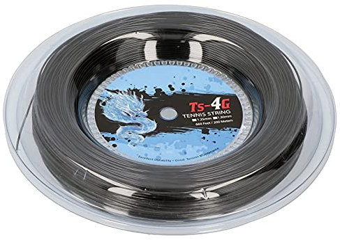 NIZUUONE Corda per Racchetta da Tennis Corda per Racchetta Dura Resistente agli Urti Rotonda in Poliestere Durevole per Tennis (1,30 mm)