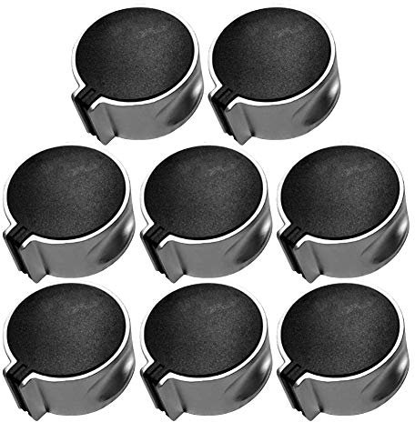 Biwwubik 8 unidades de botón de cocina de gas, 8 mm interruptor de estufa área de horno botones de campo para accesorios de cocina