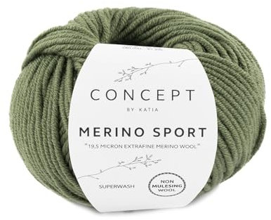 Katia Merino Sport - CONCEPT - Farbe: Verde Militar (53) - 50 g/ca. 80 m Wolle