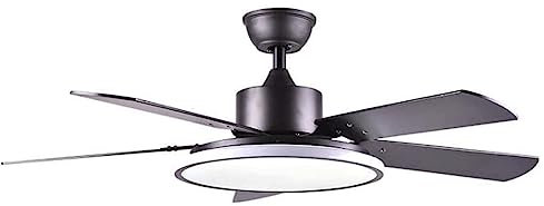 Luz del ventilador Luz de ventilador de techo con control remoto, lámpara de ventilador Led, ventilador de luz colgante de estilo nórdico, ventilador de techo negro para restaurante en casa Decoración