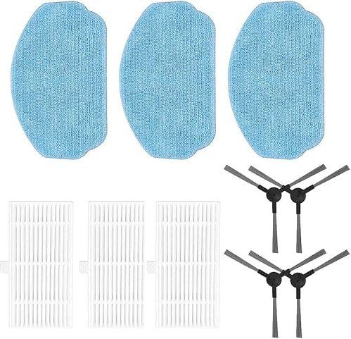 YUETTYY 10/22 pezzi di ricambio per spazzole laterali per robot aspirapolvere Cecotec Conga 999 X-Treme, panni mocio, filtri, spazzole laterali (10 pezzi)
