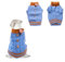 Hunde Pullover Turtleneck Strick Winter Hundemantel Fleece Kapuze Hund Katze Cozy Pyjama Hundebekleidung Klassisches Kabelstrick Warm Haustierbekleidung Blau (L)